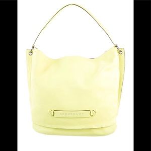 Longchamp 3D leather hobo in bright yellow